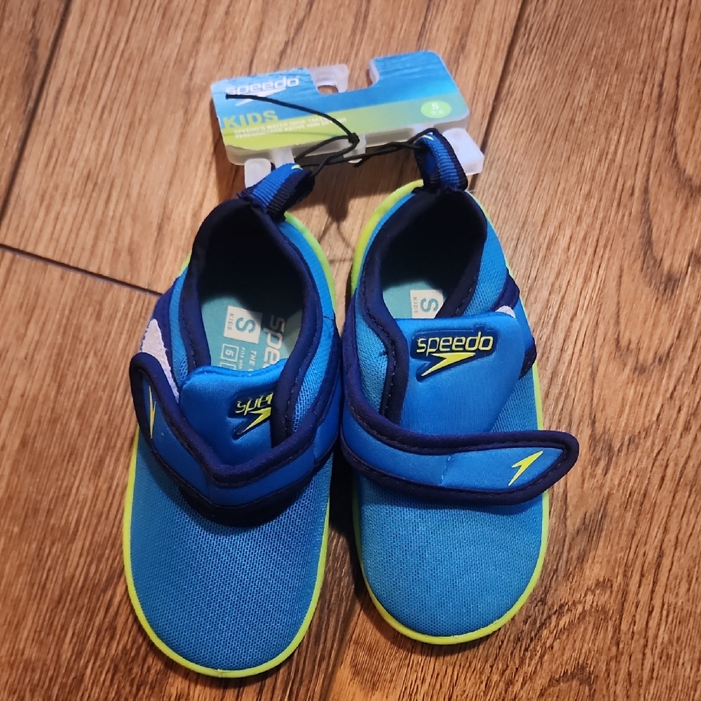 Speedo Kids Aqua and Navy Water Shoes